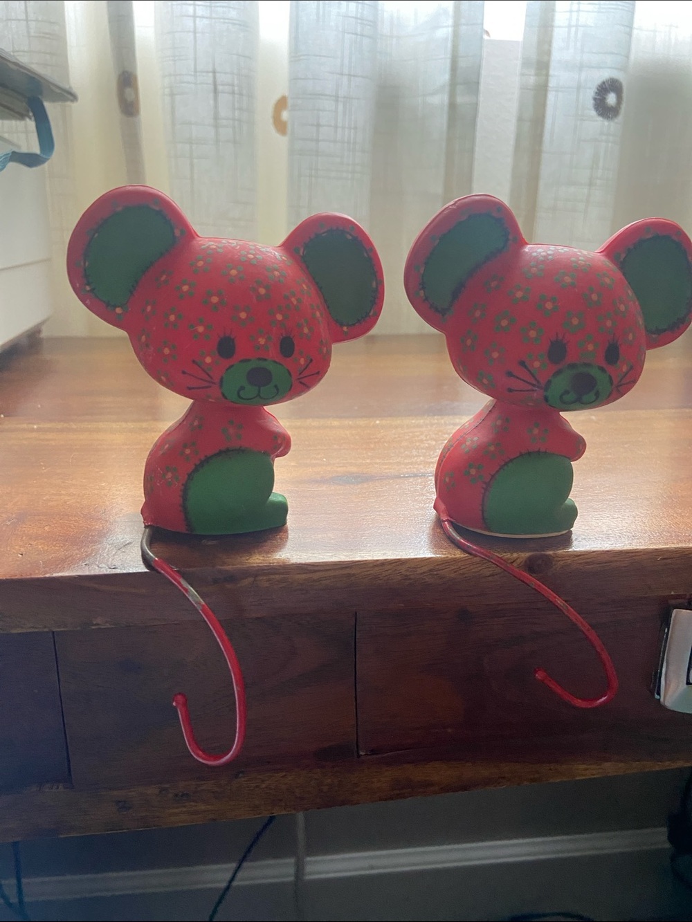 Pair of Vintage 1977 Hallmark Calico Mice